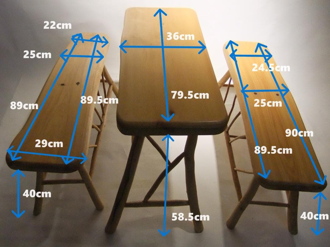 【稀少レア】デザイン木椅子★3点セット★アート芸術作品★手作りハンドメイド