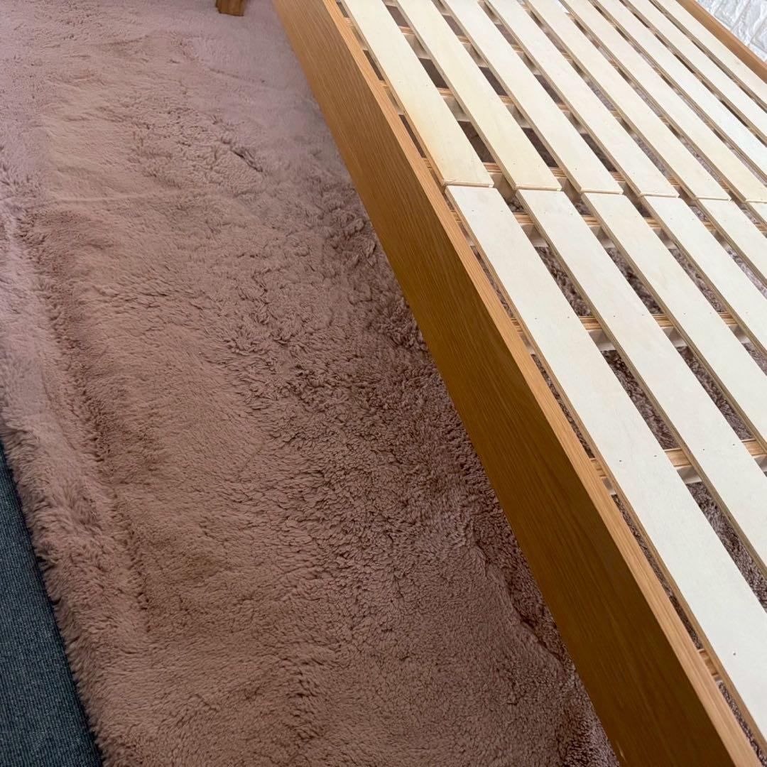 都内23区送料無料✨無印✨シングルベッドフレーム　オーク材突板