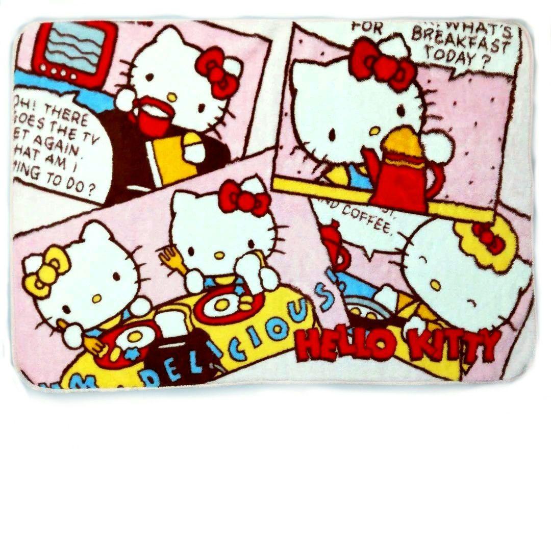 レア サンリオ キティ ハーフケット 毛布 ブランケット 平成レトロ