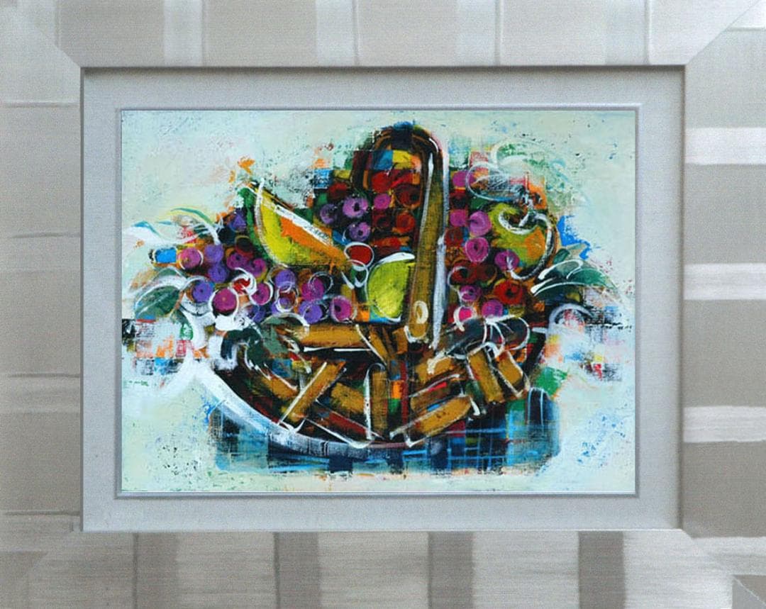 油絵 菅家令子 インテリア uF6-061403 静物 フルーツ - メルカリ