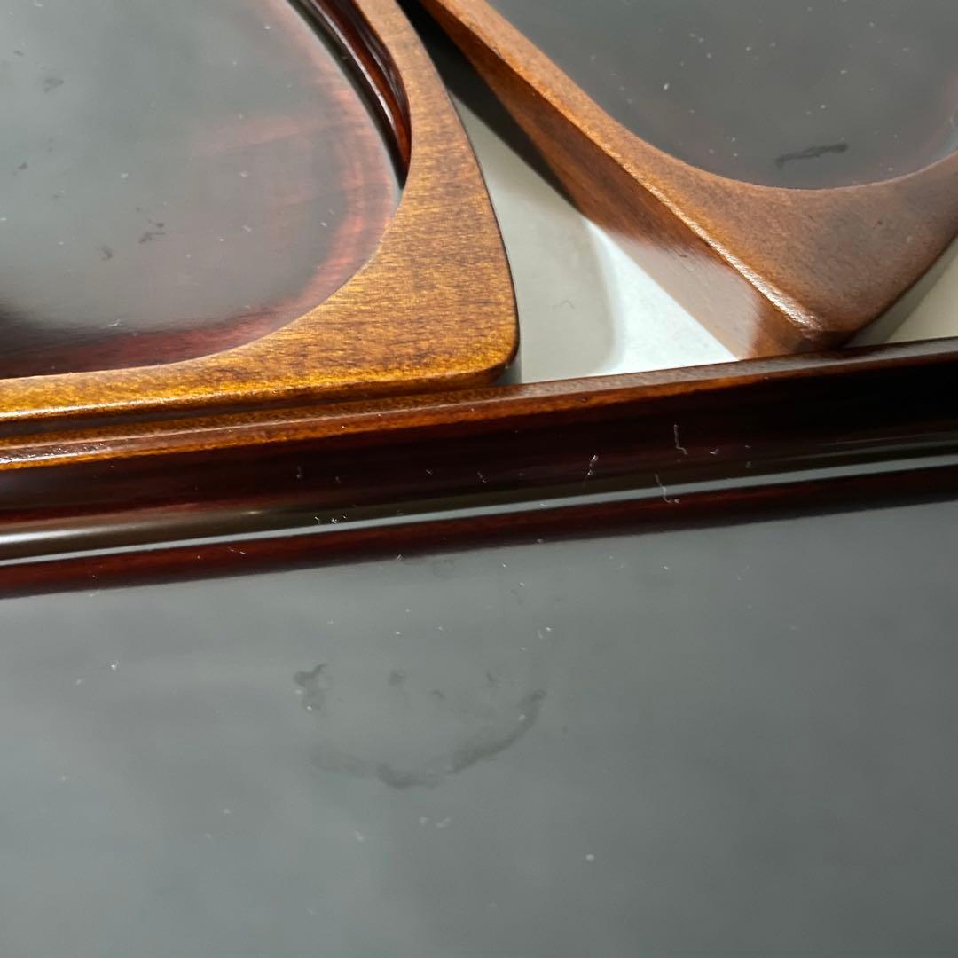 しこく彫　香川の漆器　天然木　うるし塗装　トレイ　八寸皿　６枚セット