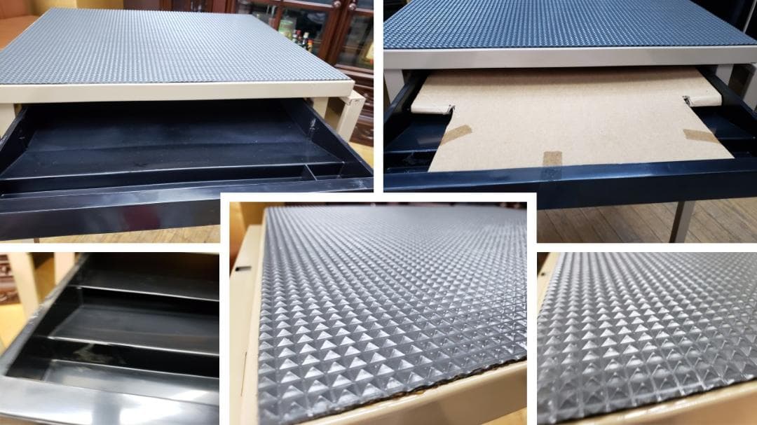 I11　未使用品　オカムラ　okamura　バタフライ式作業台キャスター付き2台