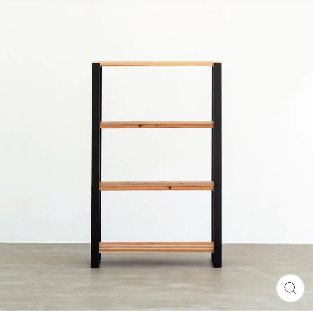 【美品】KANADEMONO THE SHELF 無垢杉ブラックスチール