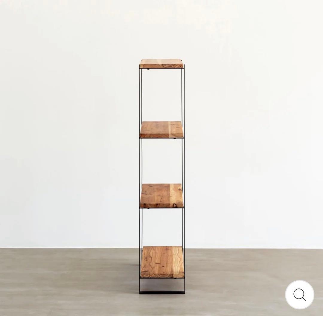 【美品】KANADEMONO THE SHELF 無垢杉ブラックスチール