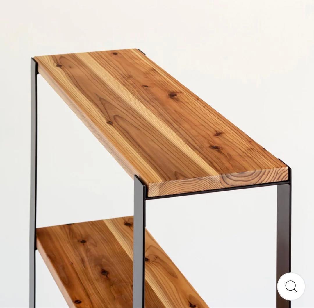 【美品】KANADEMONO THE SHELF 無垢杉ブラックスチール