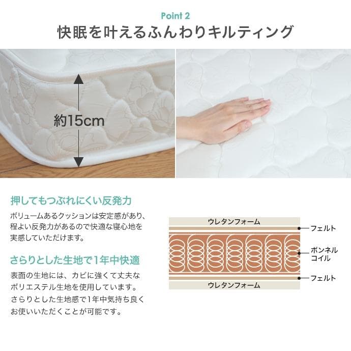 【送料無料】ボンネルコイルマットレス(セミシングルショート) sss