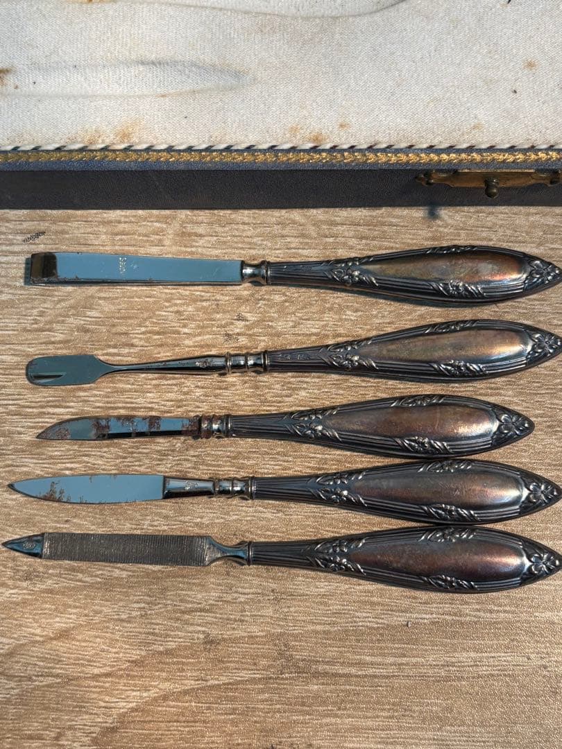 アンティーク アールデコ 1900年代 スターリングシルバー マニキュアセット