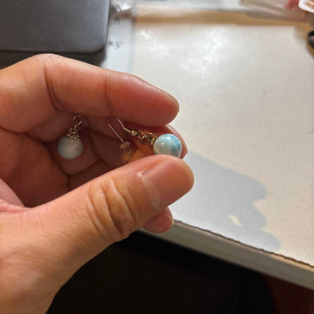 綺麗！ラリマーのピヤス！素敵！