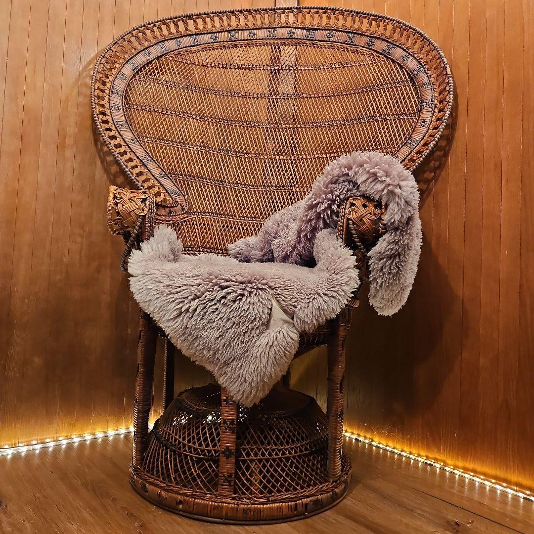 特大 希少 ヴィンテージ ピーコックチェア ラタンピーコック エマニエル婦人