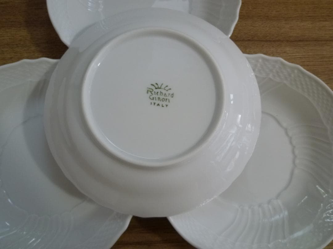 【リーリ】ベッキオホワイト 浅型 フルーツソーサー、6枚