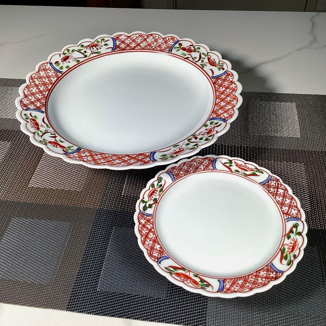 『フォロうー特価』　賞美堂　× 観山　赤須　脚付　大皿　取皿　5枚