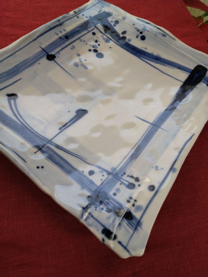 ♦ブロが選ぶ【高級皿・人気の美濃焼・ 庄右ェ門作】デザイン【扇型超特大皿】３皿