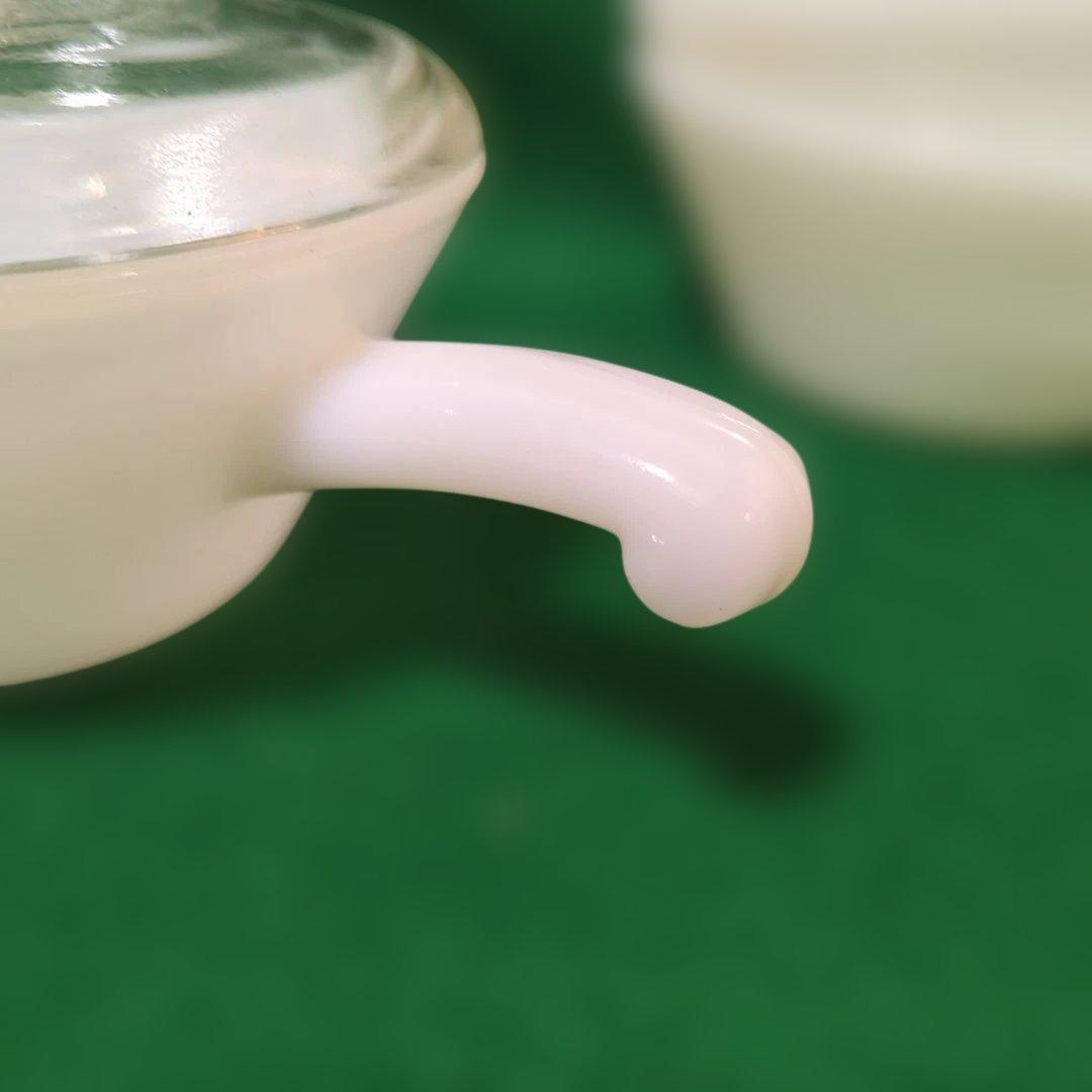 ファイヤーキング ワンハンドル 花模様3個セット 蓋付無地1個の 4個セット