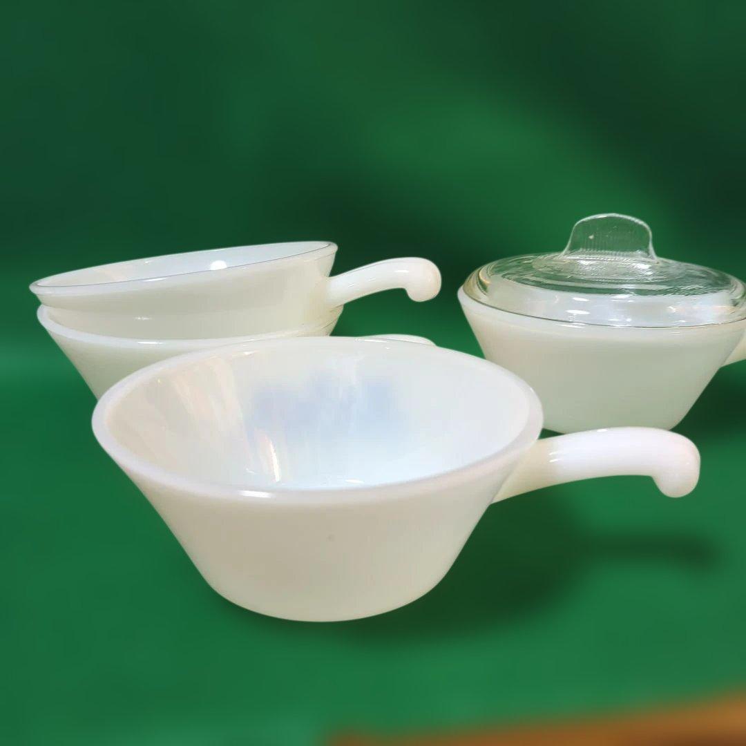 ファイヤーキング ワンハンドル 花模様3個セット 蓋付無地1個の 4個セット