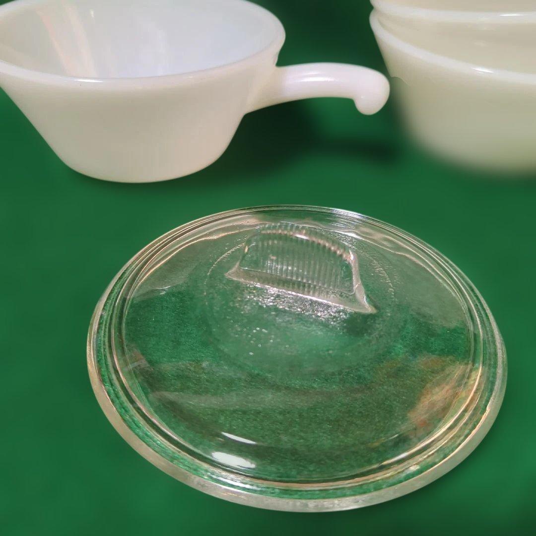 ファイヤーキング ワンハンドル 花模様3個セット 蓋付無地1個の 4個セット