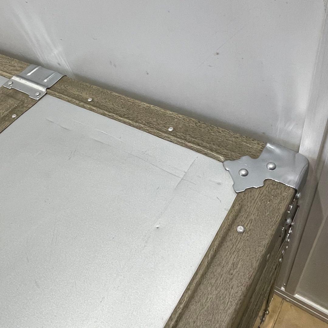 ビンテージ アルミ トランク 船舶 収納 箱 ケース ボックス アンティーク