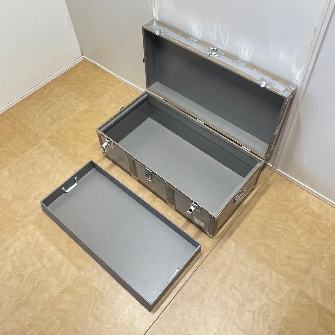 ビンテージ アルミ トランク 船舶 収納 箱 ケース ボックス アンティーク