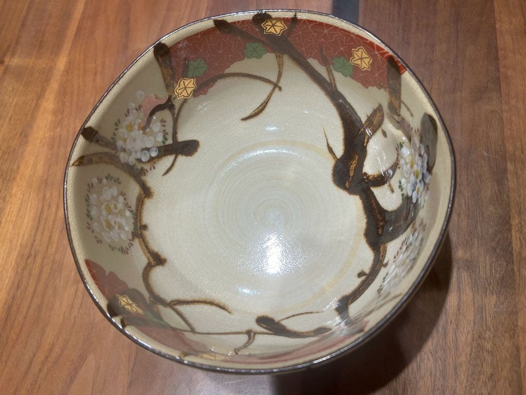 手描き透かし菓子鉢　金箔和風大鉢　橘吉金箔煮物中鉢　３個セット