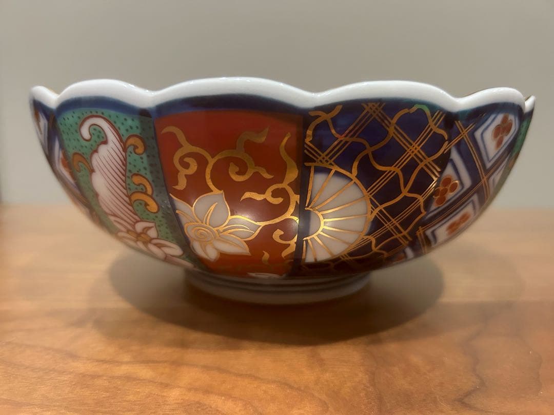 手描き透かし菓子鉢　金箔和風大鉢　橘吉金箔煮物中鉢　３個セット