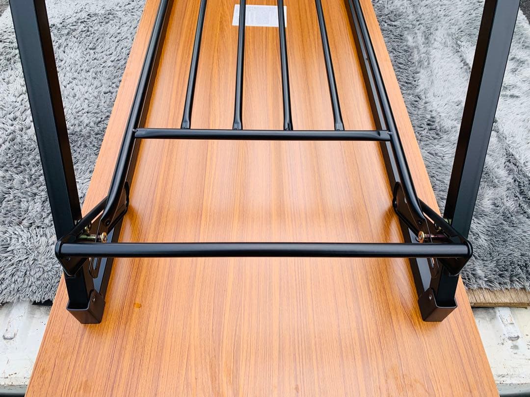 ★会議テーブル ブラック×ブラウン 1800×600×700 Used★