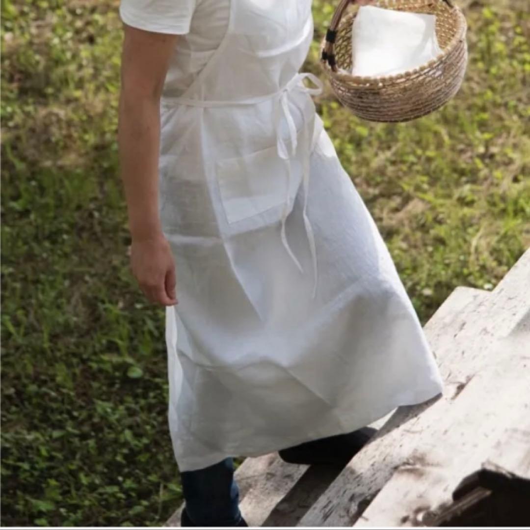 有元葉子 リネン エプロン