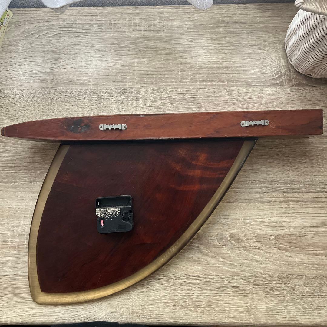 ビンテージ壁掛け時計　サーフボード壁掛け時計