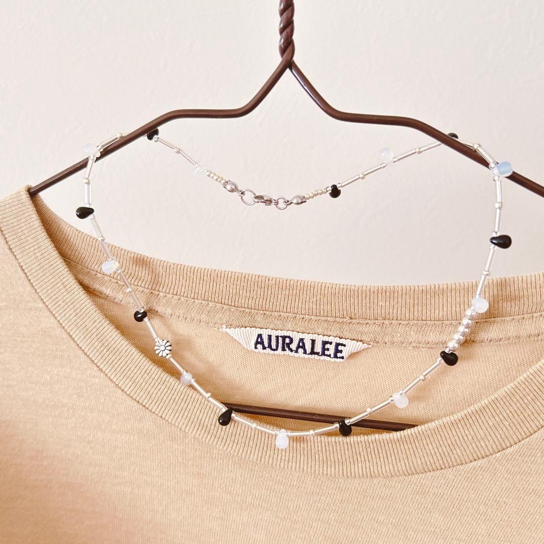 no.389／a'moureveビーズネックレス 金属アレルギー対応