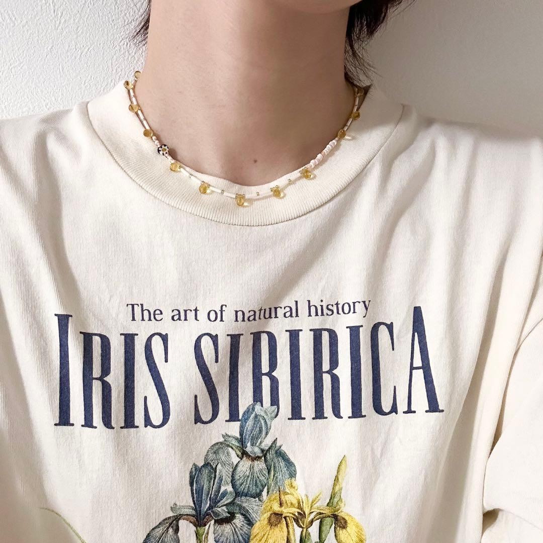 no.389／a'moureveビーズネックレス 金属アレルギー対応