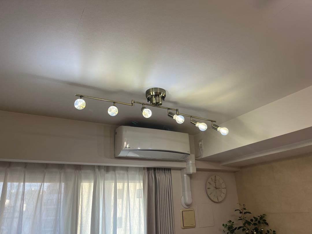 【美品】6灯 北欧風リビング天井照明