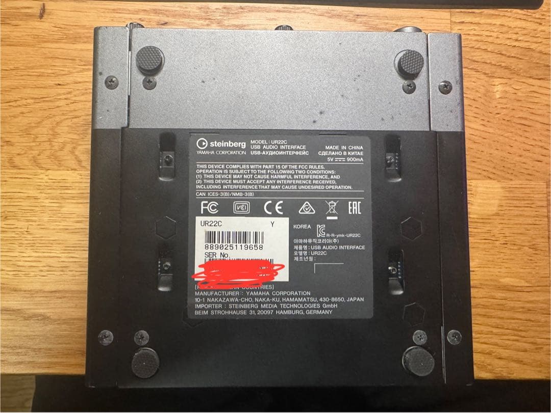 steinberg UR22C　オーディオインターフェイス