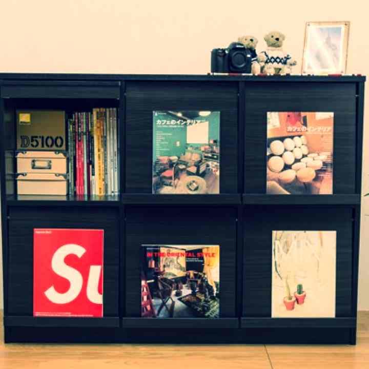 【送料無料】フラップチェスト 横型/多目的ラック/本棚