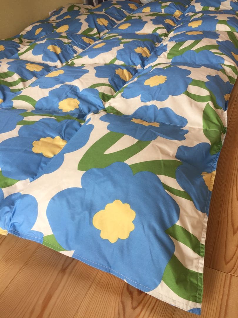 冬用 新品【シビラ】羽毛布団（150×210）シングル（カラダス）ブルー