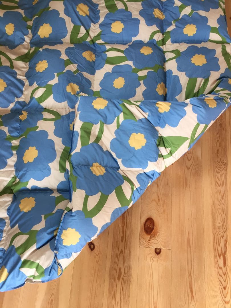 冬用 新品【シビラ】羽毛布団（150×210）シングル（カラダス）ブルー