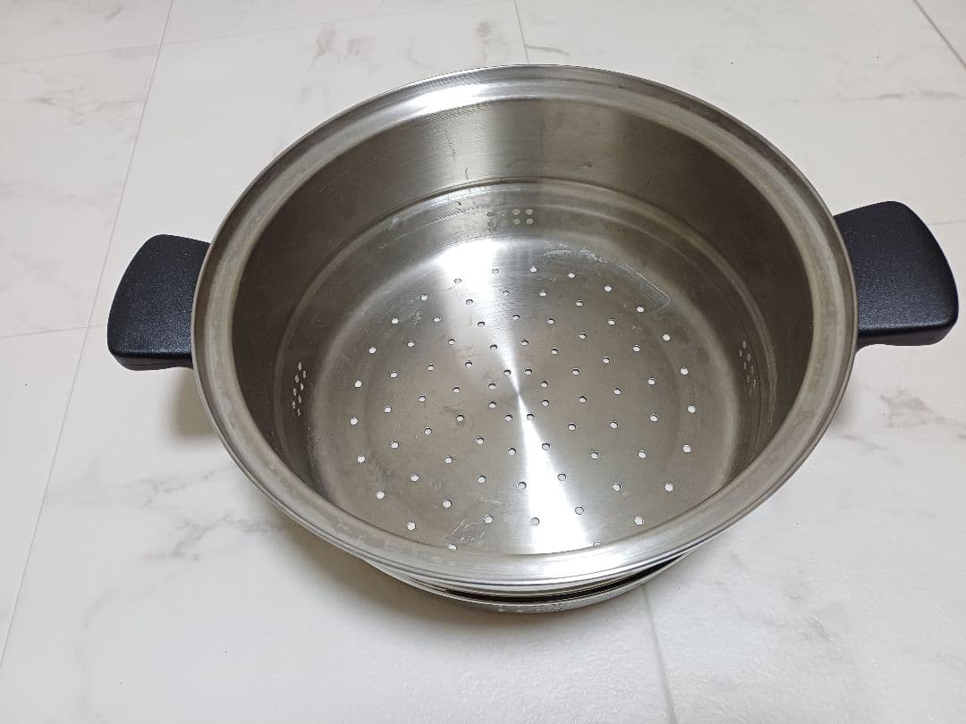 ガス・IH対応 Amway ステンレス鍋 ザル 調理本 11点セット