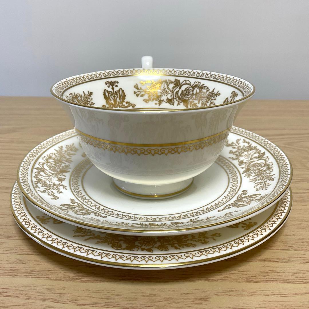 ウェッジウッド コロンビア　ゴールド　ピオニー　トリオ　③