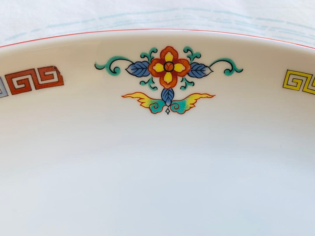 大清乾隆年製 楕円中華大皿 約31㎝ - メルカリ