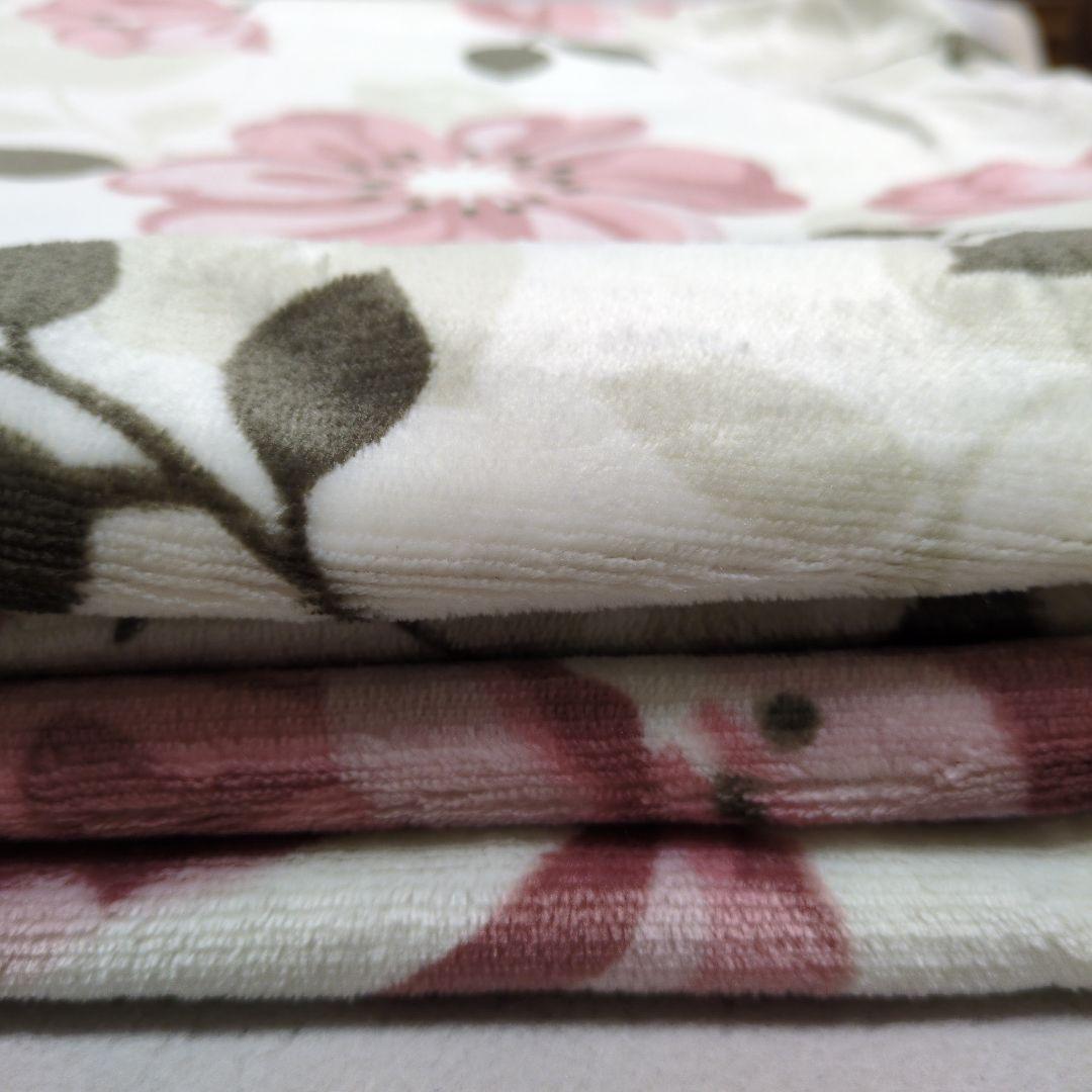 あったか掛け布団カバーシングルピンク＆グリーン2枚組