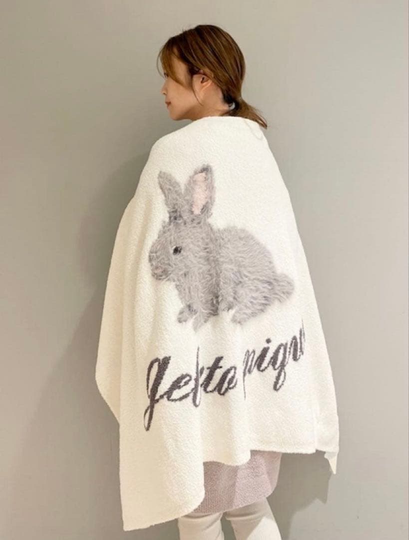 ジェラートピケ❤︎ラビットモコブランケット