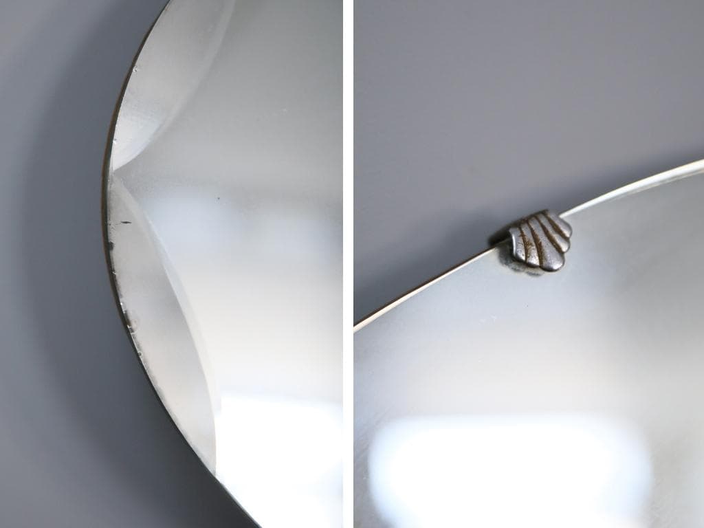 英国アンティーク壁掛けカッティングミラー/ベベルドミラー/鏡(87-94-3)