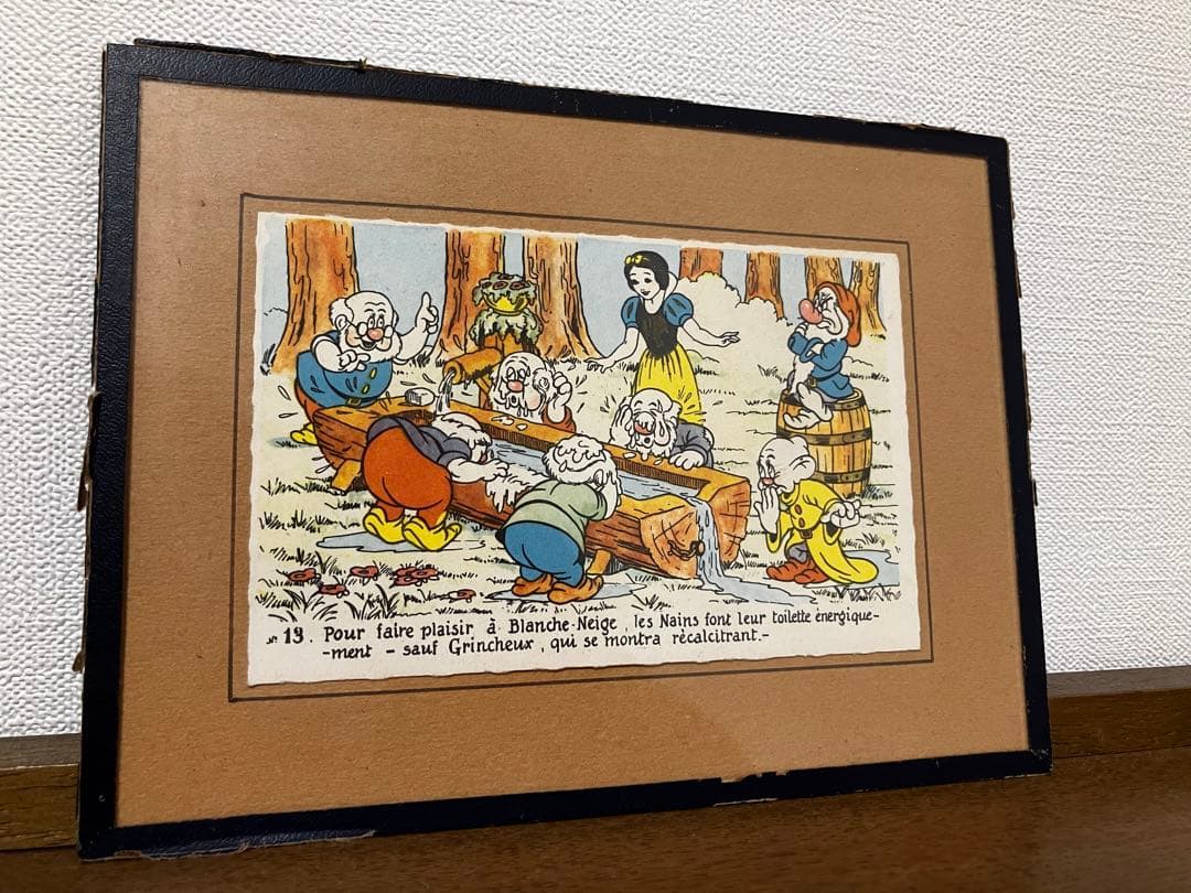 白雪姫と七人のこびと｜ディズニー アンティーク・リトグラフ 絵画