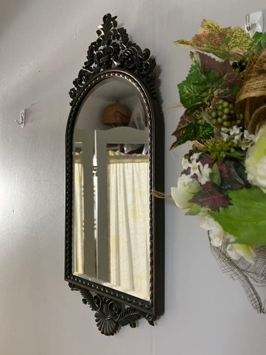壁掛け 鏡 ミラー インテリア アンティーク ビンテージ アイアン 鉄製