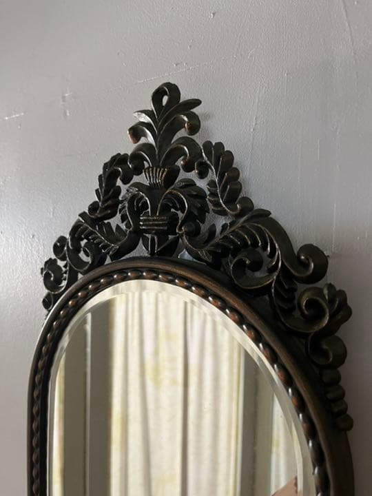 壁掛け 鏡 ミラー インテリア アンティーク ビンテージ アイアン 鉄製