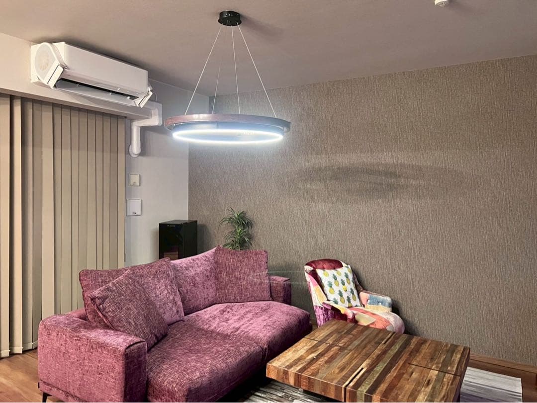 【直径80cm】特大LEDペンダントライト 北欧モダン 高さ調整可 青山購入