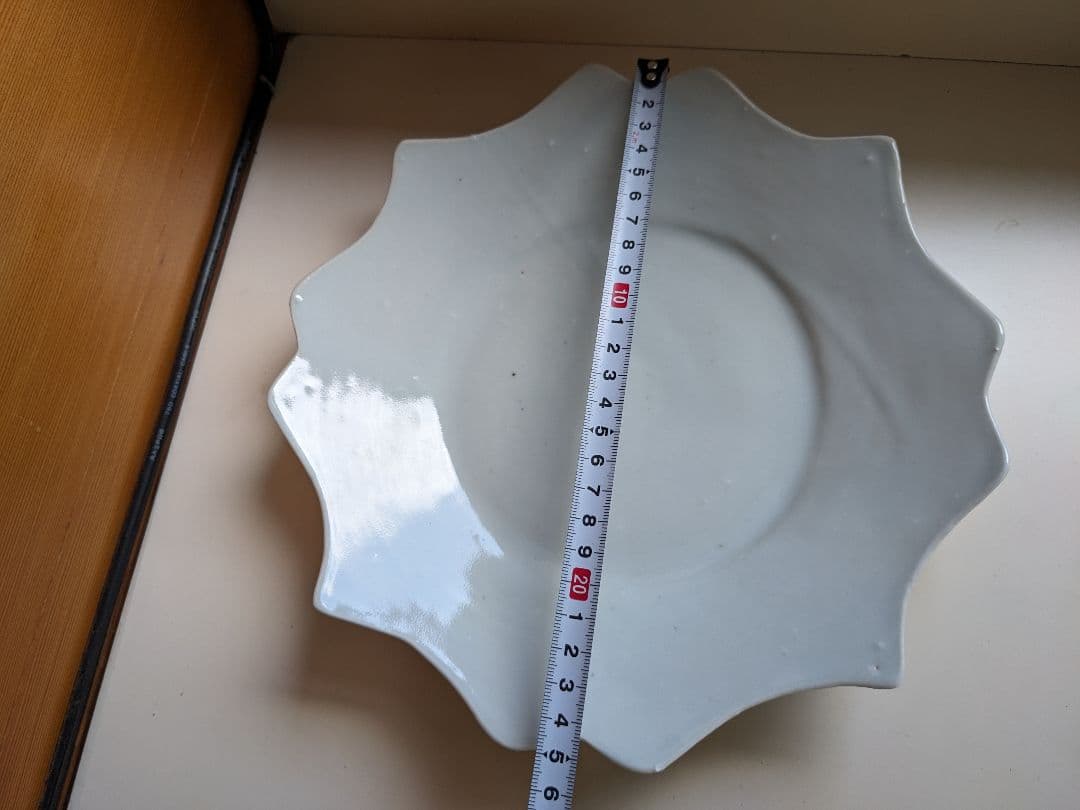 中尾万作 白磁輪花8寸皿　5枚