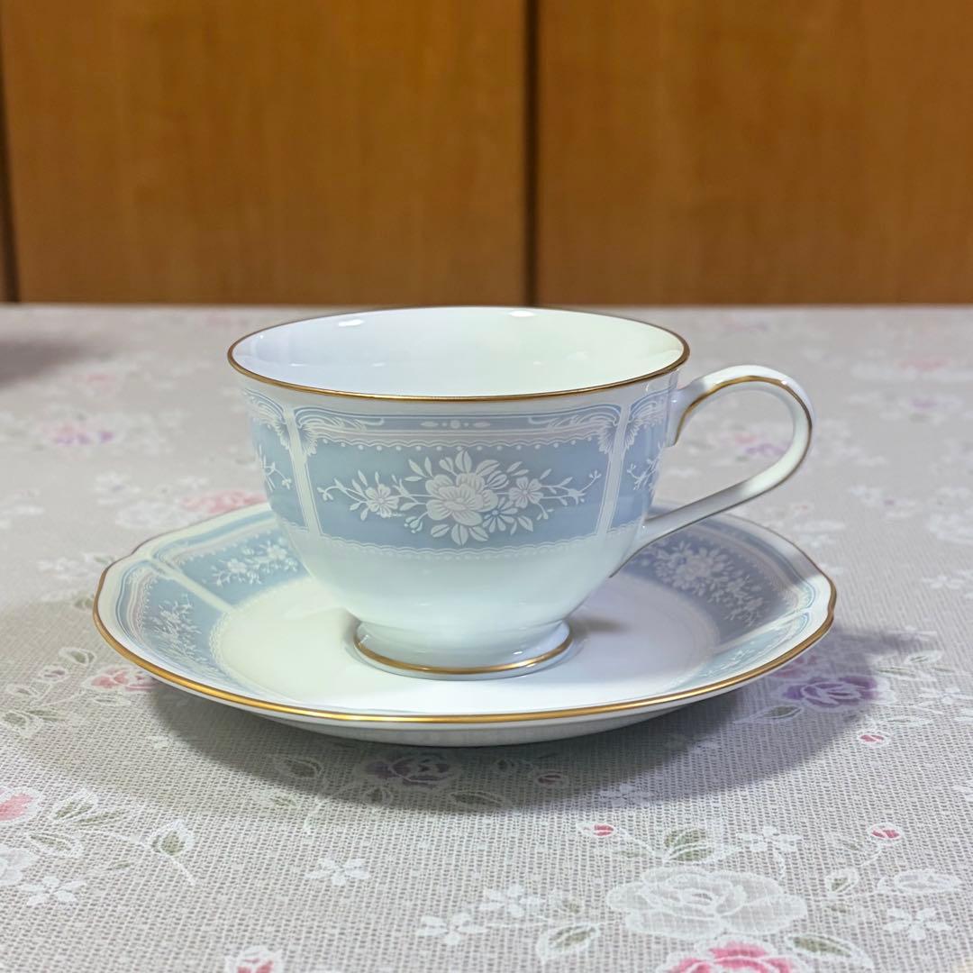 未使用 ノリタケ レースウッドゴールド カップ&ソーサー 5客 パーティーセット