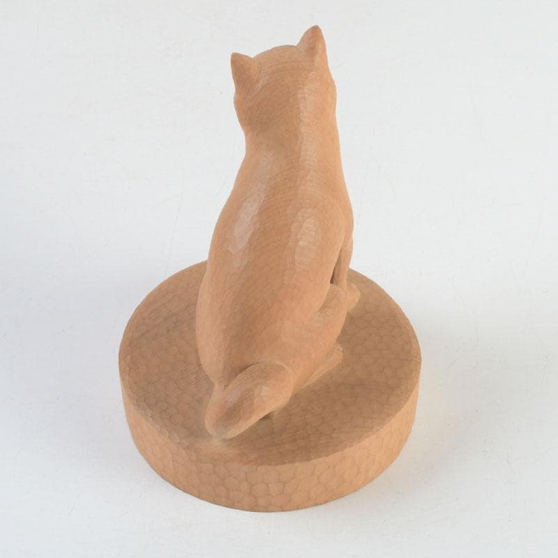 新木 氷馬 様専用富山県工芸家 得地秀生作 木彫 犬 置物 共箱 V 9559