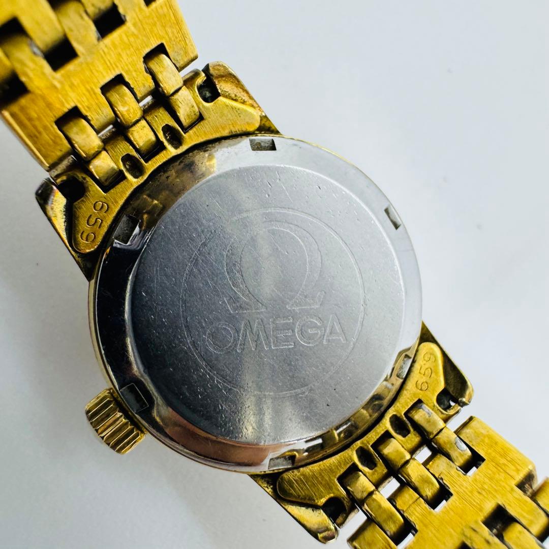 ✨OMEGA✨オメガ✨ジェネーブ✨デイト✨シルバー文字盤✨レディース✨腕時計