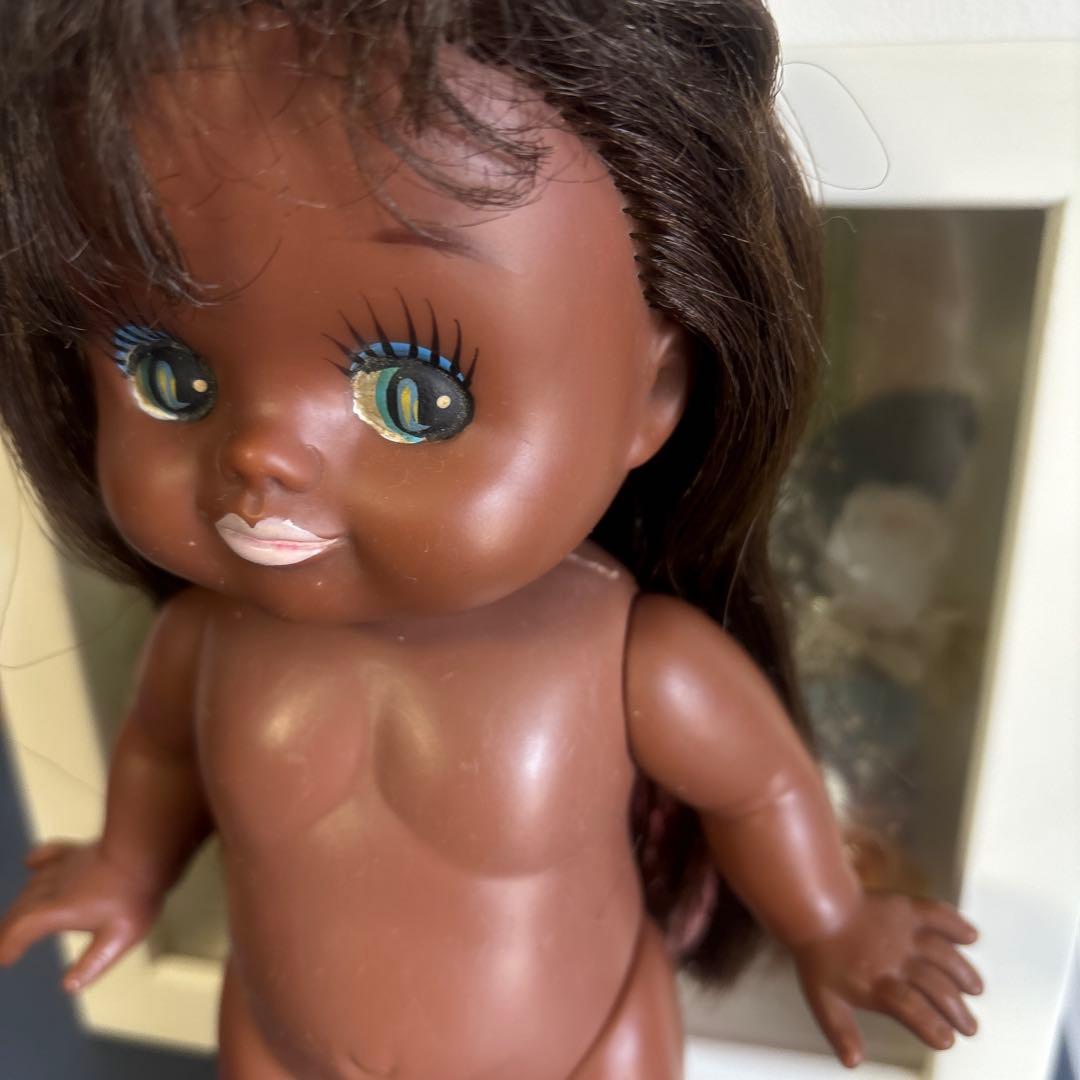 ソフビ人形 おめめぱっちり女の子 昭和レトロ お人形 - メルカリ