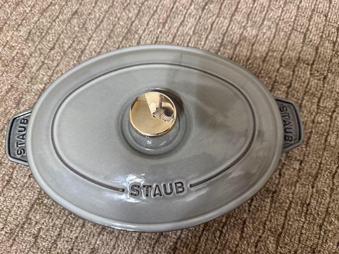 STAUB 鋳鉄オーバル鍋 グレー23
