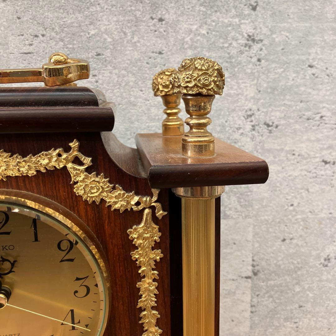 昭和レトロ セイコー クオーツ QW428B 置時計 時計 アナログ 連続秒針